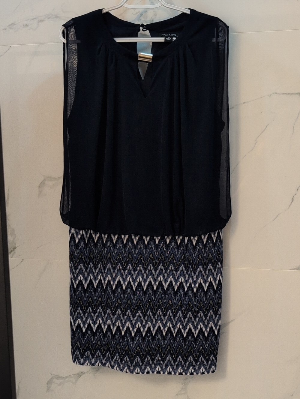 Perceptions Navy Dress Fits Nicely!